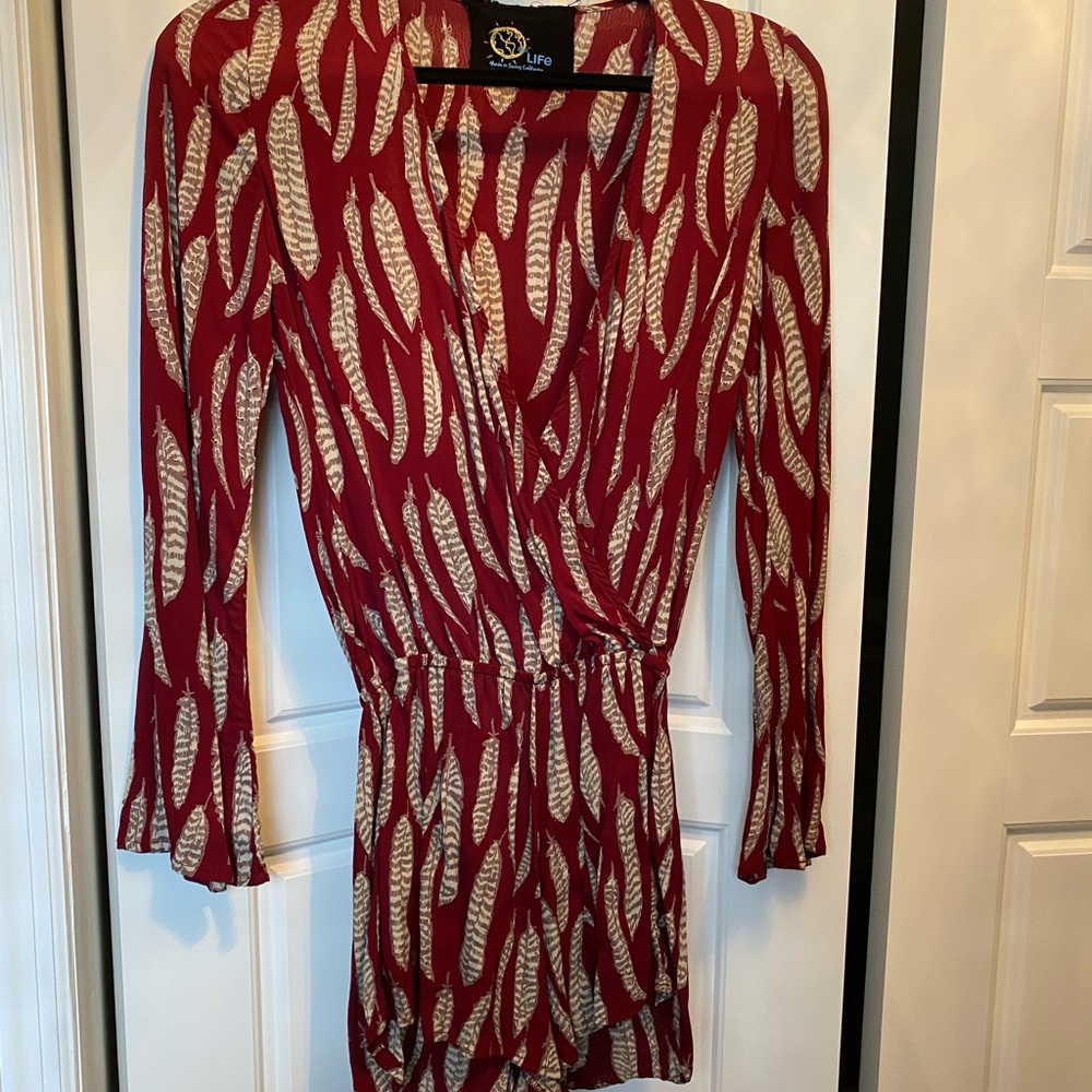 Planet Blue Life Feather Romper